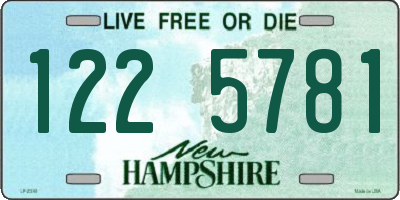 NH license plate 1225781