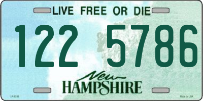 NH license plate 1225786