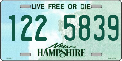 NH license plate 1225839