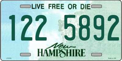 NH license plate 1225892