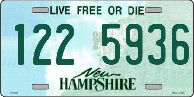NH license plate 1225936
