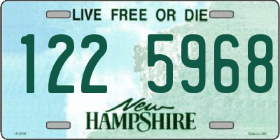 NH license plate 1225968