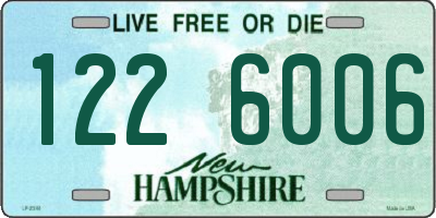 NH license plate 1226006