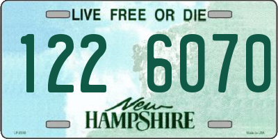 NH license plate 1226070