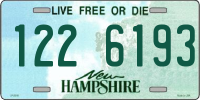 NH license plate 1226193