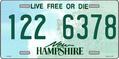 NH license plate 1226378