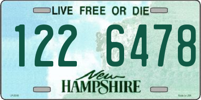 NH license plate 1226478