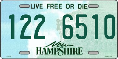 NH license plate 1226510