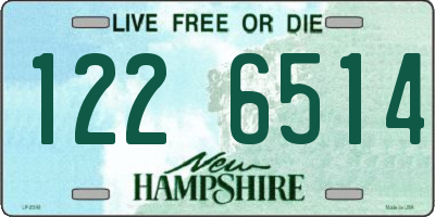 NH license plate 1226514