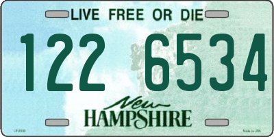 NH license plate 1226534