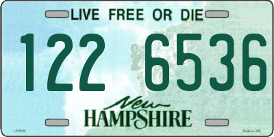 NH license plate 1226536