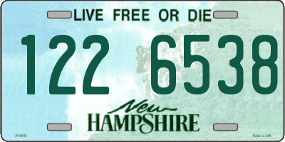 NH license plate 1226538