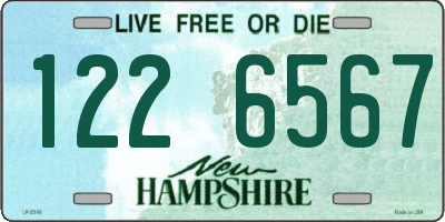 NH license plate 1226567