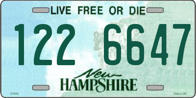 NH license plate 1226647