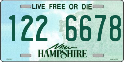NH license plate 1226678