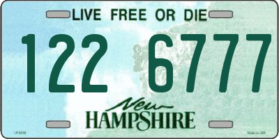 NH license plate 1226777