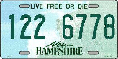 NH license plate 1226778