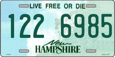 NH license plate 1226985