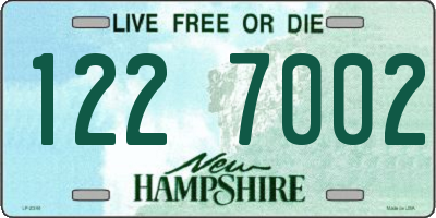 NH license plate 1227002