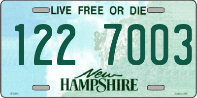 NH license plate 1227003