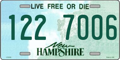 NH license plate 1227006