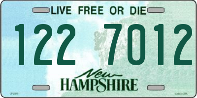 NH license plate 1227012