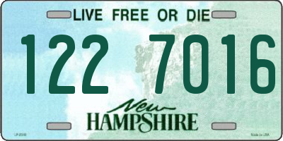 NH license plate 1227016