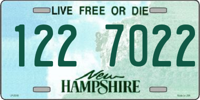 NH license plate 1227022