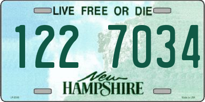 NH license plate 1227034