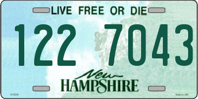 NH license plate 1227043