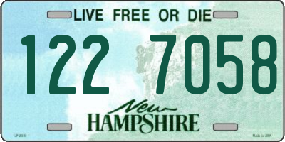 NH license plate 1227058