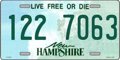 NH license plate 1227063