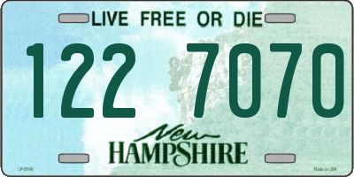 NH license plate 1227070
