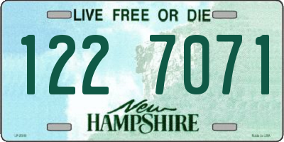 NH license plate 1227071