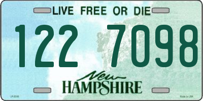 NH license plate 1227098
