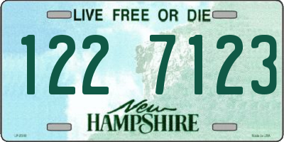 NH license plate 1227123