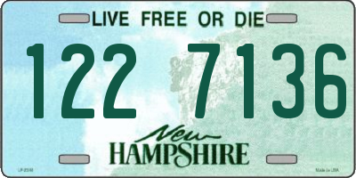 NH license plate 1227136