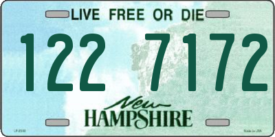 NH license plate 1227172