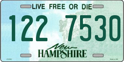 NH license plate 1227530