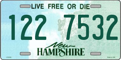 NH license plate 1227532