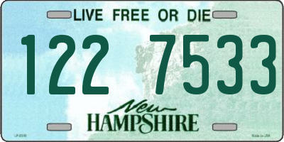 NH license plate 1227533