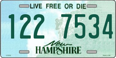 NH license plate 1227534