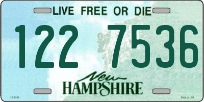 NH license plate 1227536