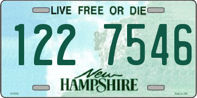NH license plate 1227546