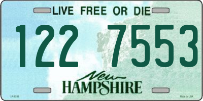 NH license plate 1227553