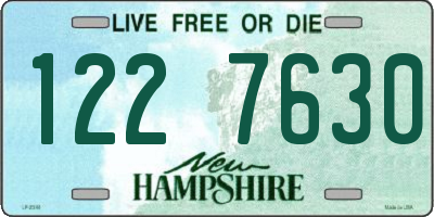 NH license plate 1227630