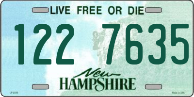 NH license plate 1227635