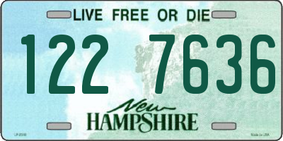 NH license plate 1227636