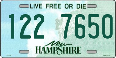NH license plate 1227650