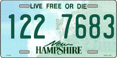 NH license plate 1227683